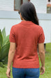 Elite Diamond Orange Regular Fit Flatknit Premium Polo T-Shirt