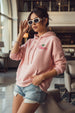 Cherry Infusion Pink Oversized Printed Hoodie