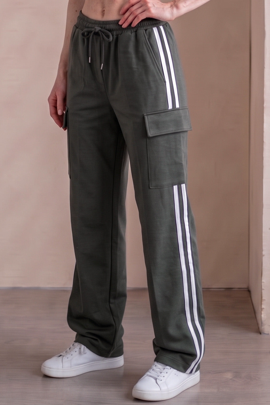 Grey Everyday Street line 4 Pocket Knitted Cargo Track Pant