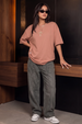 Cork Plain Oversized T-Shirt