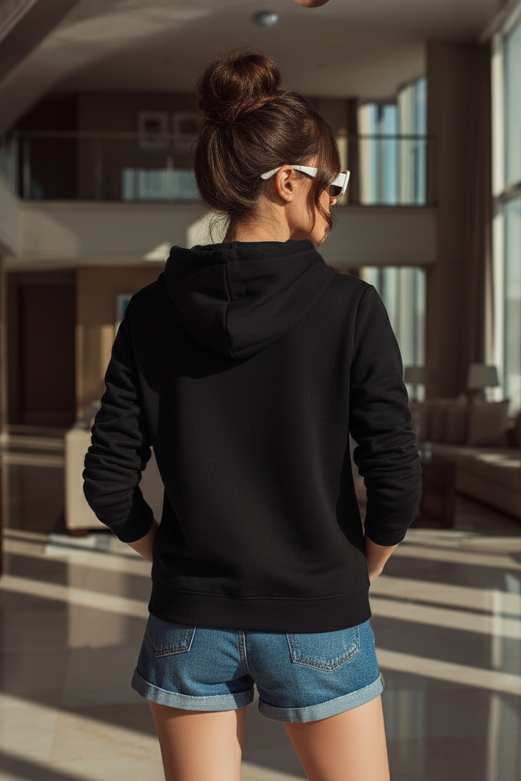 Freezin Black Regular Fit Printed Hoodie