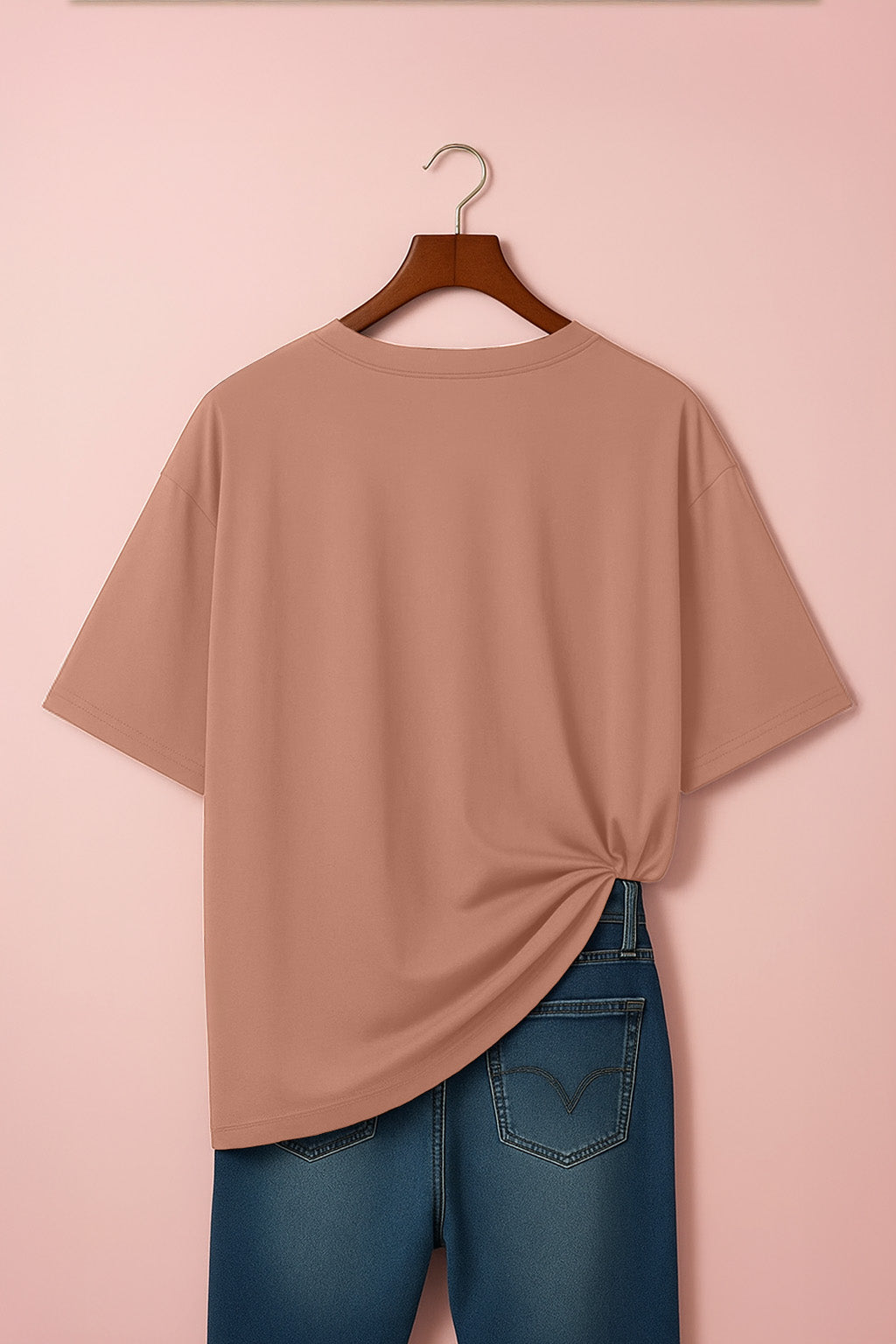 Cork Plain Plus Size T-shirt