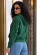 Green Plain Spun Regular Fit Hoodie