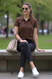 Brown Plain Cotton Regular Slim Fit Polo T-Shirt