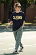 California Navy Oversized Typographic T-Shirt