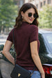 Elite Diamond Wine Regular Fit Flatknit Premium Polo T-Shirt