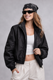 STAND COLLAR BLACK JACKET