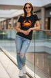 Crabby Black Printed Regular Fit T-Shirt