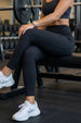 Black Textured 2 Pocket Skin Fit Legging