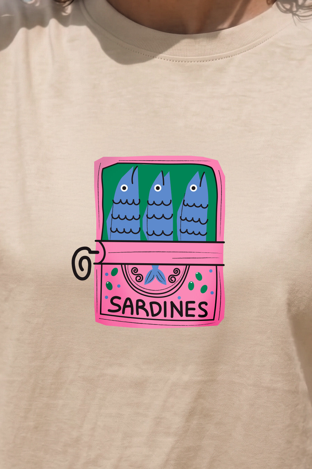 Sardines Swanwhite Oversized Graphic T-Shirt