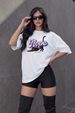Nope White Oversized Graphic Printed T-Shirt