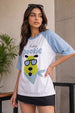 Feeling Pookie White Oversized Graphic T-Shirt