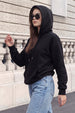 Girls Rock Black Maroon Oversized Printed Hoodie