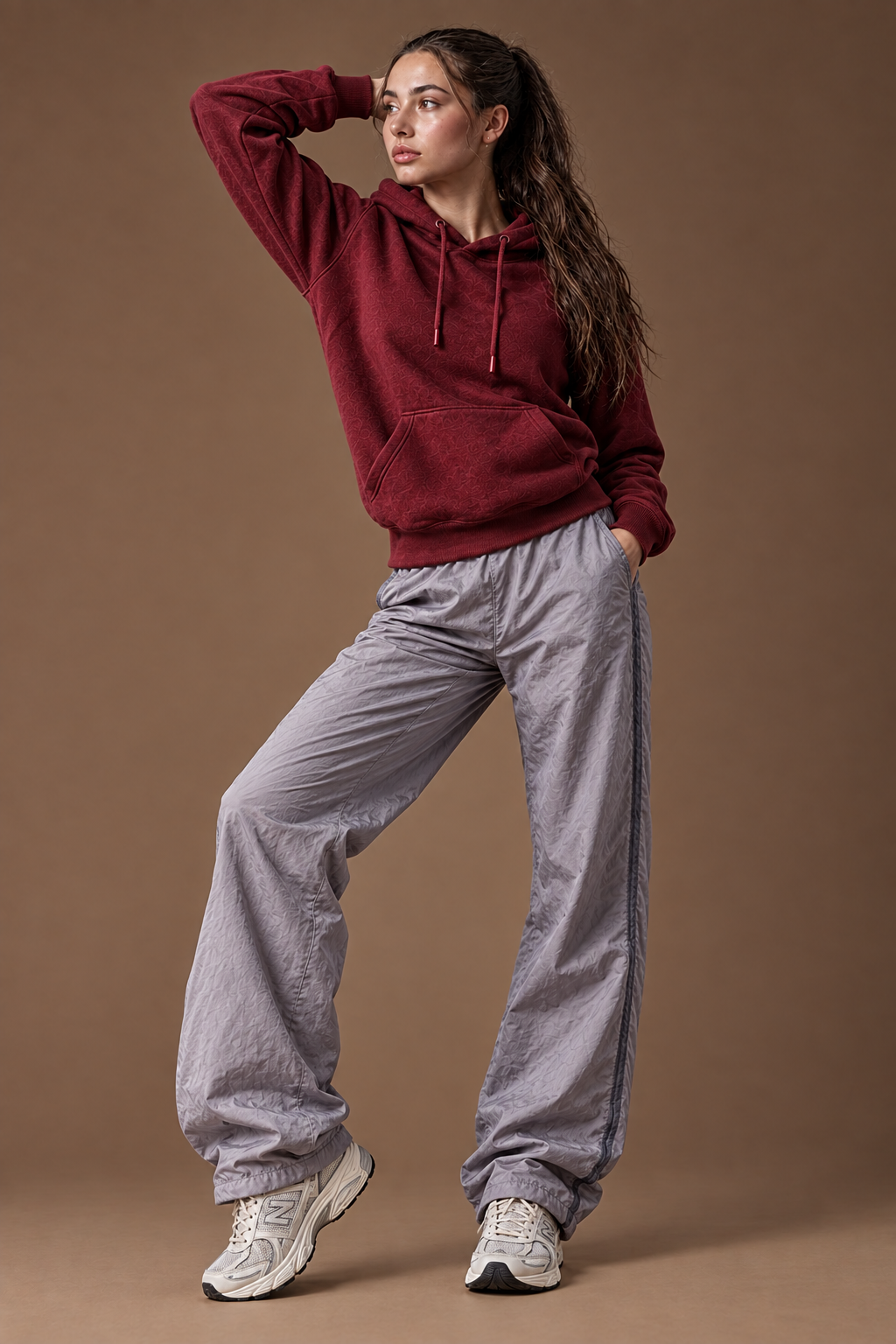 Maroon Plain Spun Regular Fit Hoodie