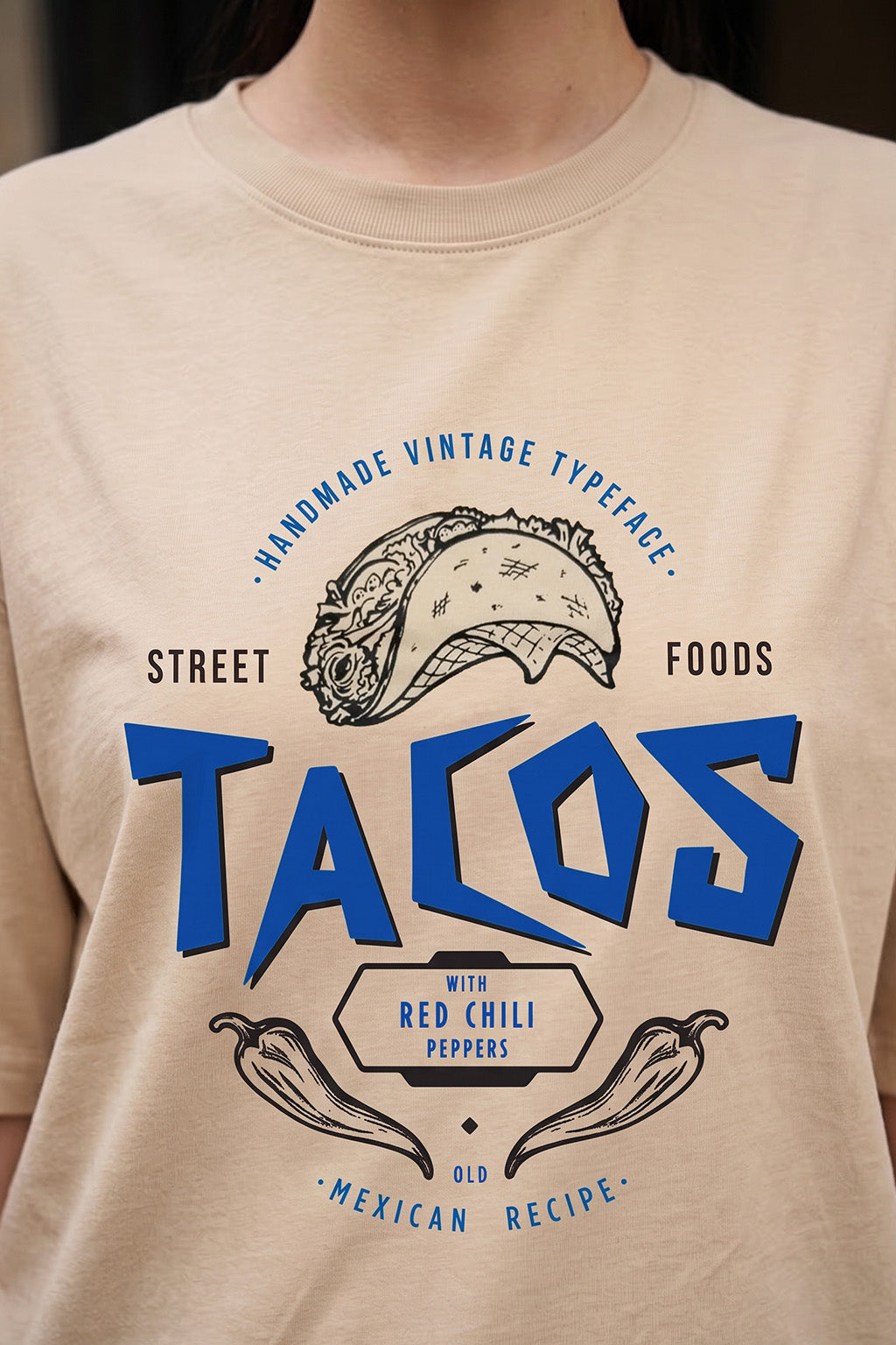 Tacos Swanwhite Oversized Graphic T-Shirt