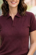 Elite Diamond Wine Regular Fit Flatknit Premium Polo T-Shirt