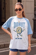 Donut Typographic Print Oversized Fit White T-Shirt