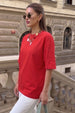 Red Plain Oversized T-Shirt