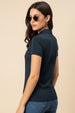Navy Plain Cotton Regular Slim Fit Polo T-Shirt