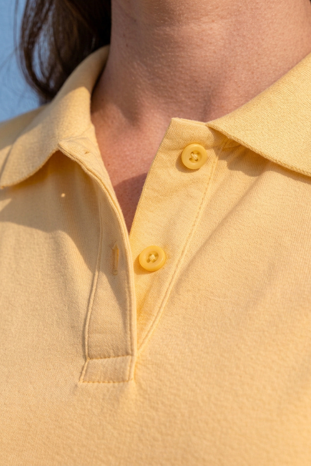 Light Yellow Plain Cotton Regular Slim Fit Polo T-Shirt