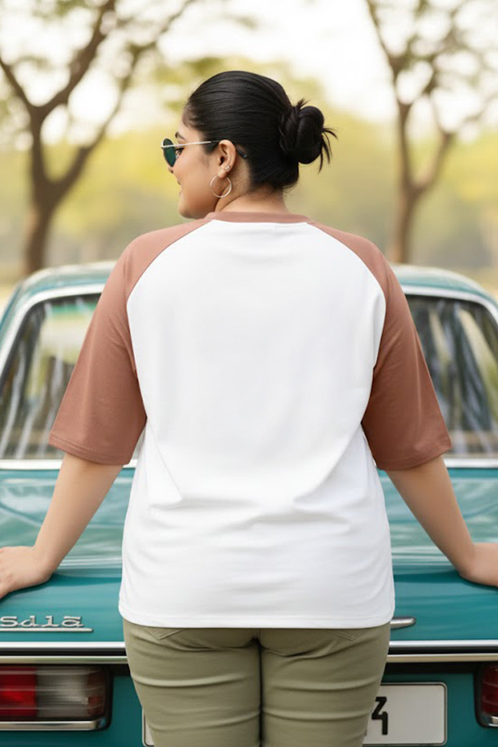 Teddy White Plus Size Oversized T-shirt