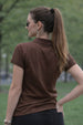 Brown Plain Cotton Regular Slim Fit Polo T-Shirt