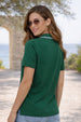Los Anegeles Green Regular Fit Premium Pique Lycra Polo T-Shirt