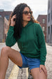 Green Plain Spun Regular Fit Hoodie