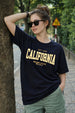 California Navy Oversized Typographic T-Shirt