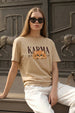 Karma Swanwhite Printed Regular Fit T-Shirt