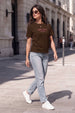 Malibu Beach Brown Printed Regular Fit T-Shirt