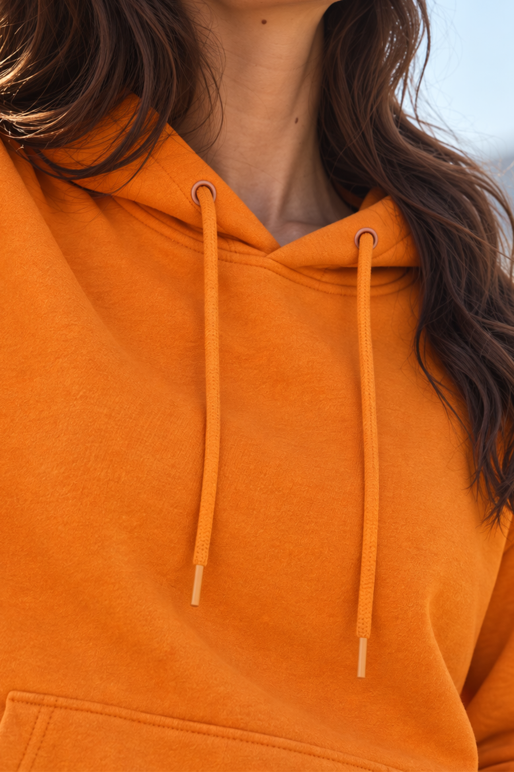 Keep Growing Graphic Printed Orange Oversized Hoodie