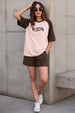 Hot Mess Brown Oversized Graphic Printed T-Shirt