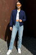 EVERYDAY NAVY BLUE BOMBER JACKET