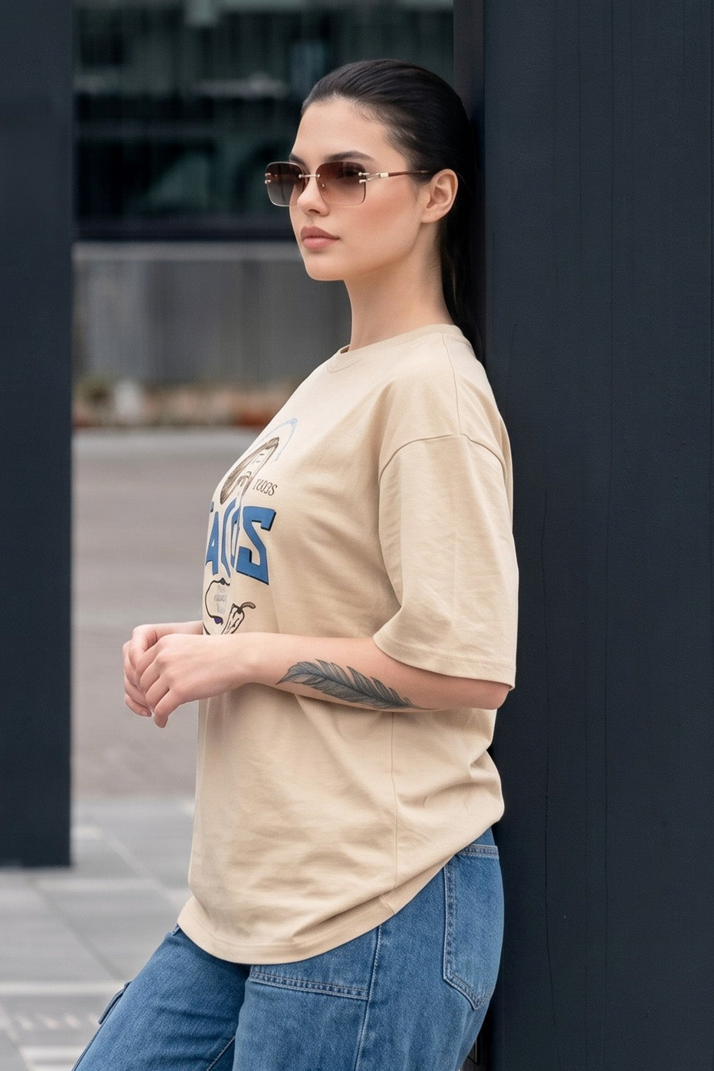 Tacos Swanwhite Oversized Graphic T-Shirt