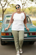 Teddy White Plus Size Oversized T-shirt