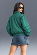 STAND COLLAR GREEN JACKET