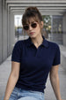 Elite Diamond Navy Regular Fit Flatknit Premium Polo T-Shirt