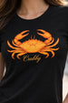 Crabby Black Printed Regular Fit T-Shirt