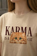 Karma Swanwhite Printed Regular Fit T-Shirt