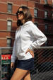 Sassy White Graphic Back Printed Regular Fit Hoodie