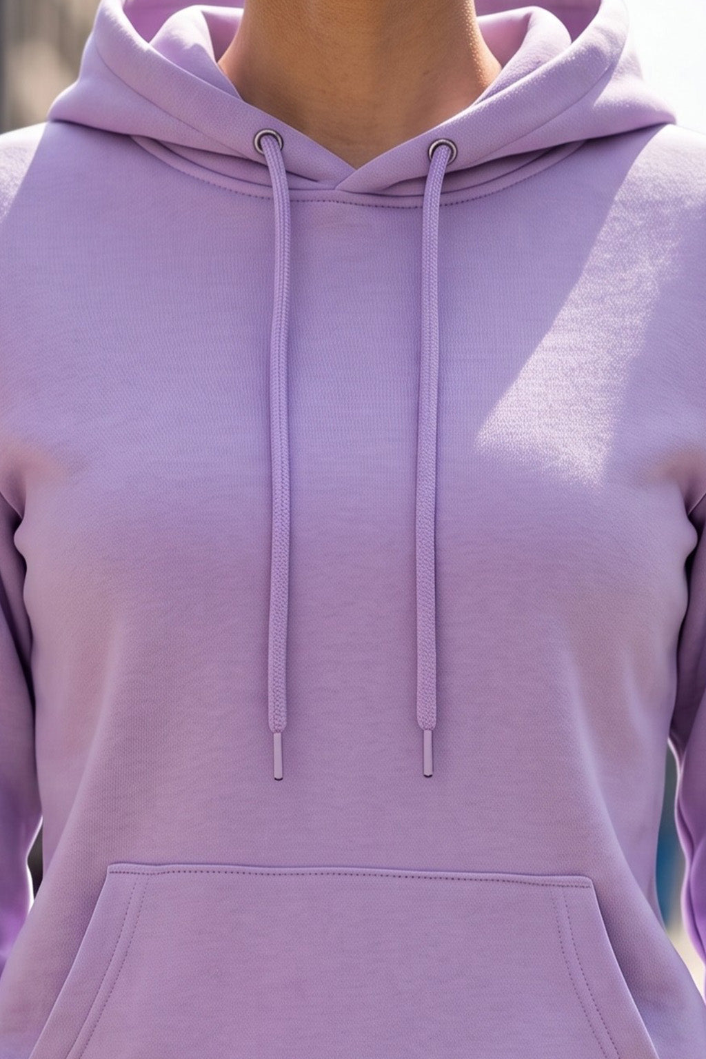 Plain Lilac Regular Fit Hoodie