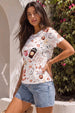 Coffee White Regular Fit Graphic T-Shirt