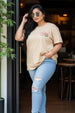 Rose Club Swanwhite Plus Size Printed T-shirt