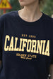 California Navy Oversized Typographic T-Shirt