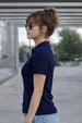 Elite Diamond Navy Regular Fit Flatknit Premium Polo T-Shirt