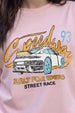 Street Race Rose Water Oversized Graphic T-Shirt