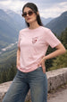 Nice Play It Twice Rosewater Oversized Graphic Printed T-Shirt