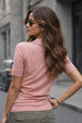 Elite Diamond Peach Regular Fit Flatknit Premium Polo T-Shirt