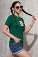 Crab Green Printed Regular Fit T-Shirt
